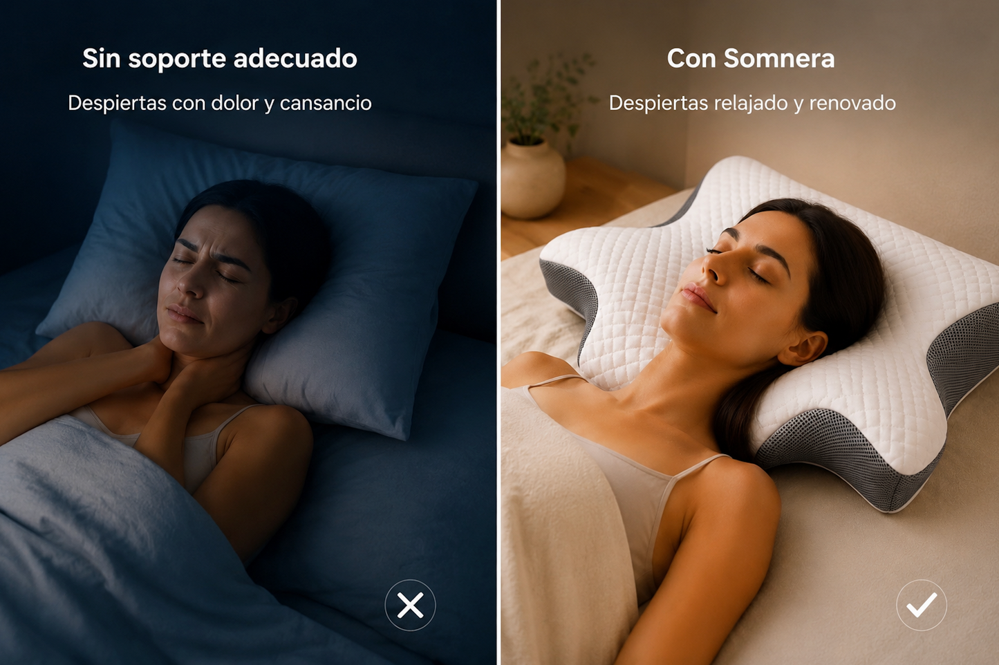 Almohada cervical ergonómica